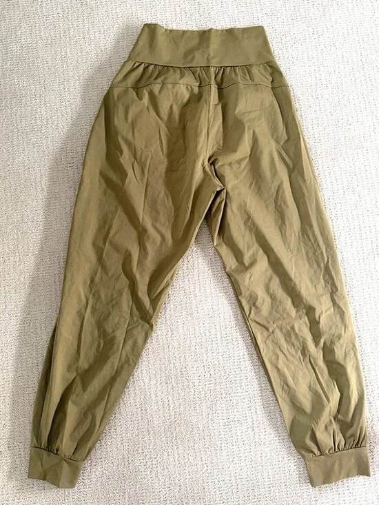 Olive Stretch Bubble Jogger Pants - Green / Large - Picture 2 of 2